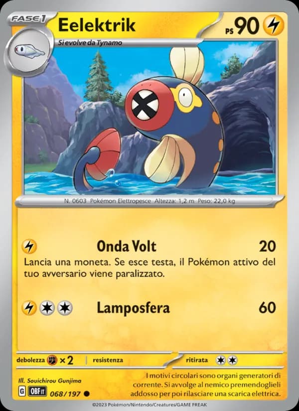 Eelektrik card in Italian