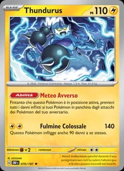 Thundurus card in Italian