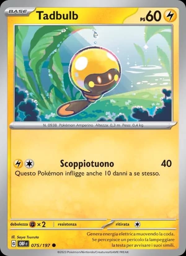 Tadbulb card in Italian