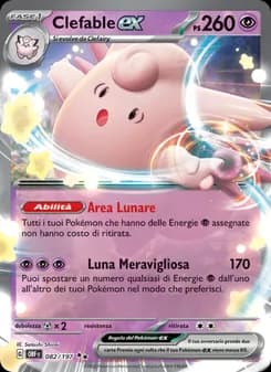 Clefable-ex card in Italian