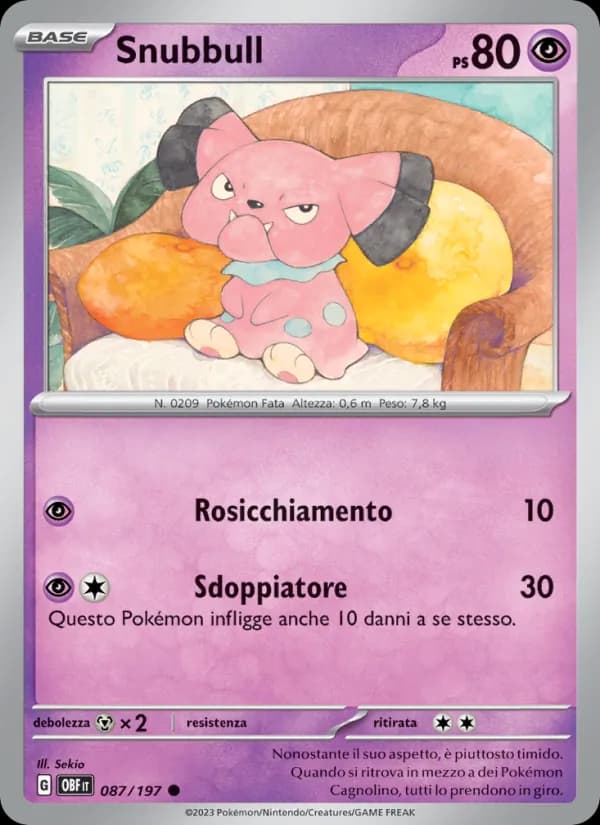 Snubbull card in Italian