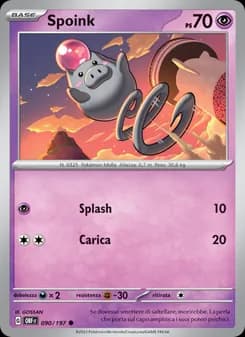 Spoink card in Italian