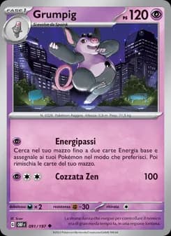 Grumpig card in Italian