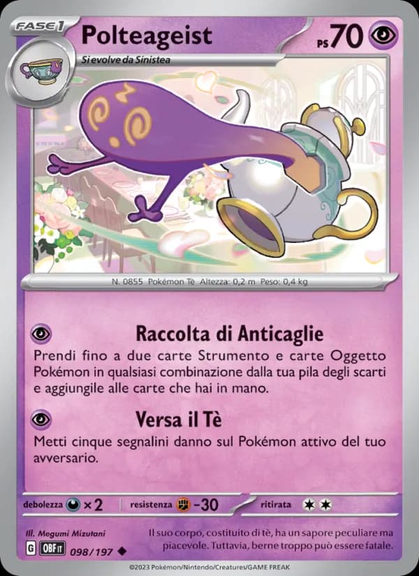 Polteageist card in Italian