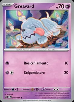 Greavard card in Italian