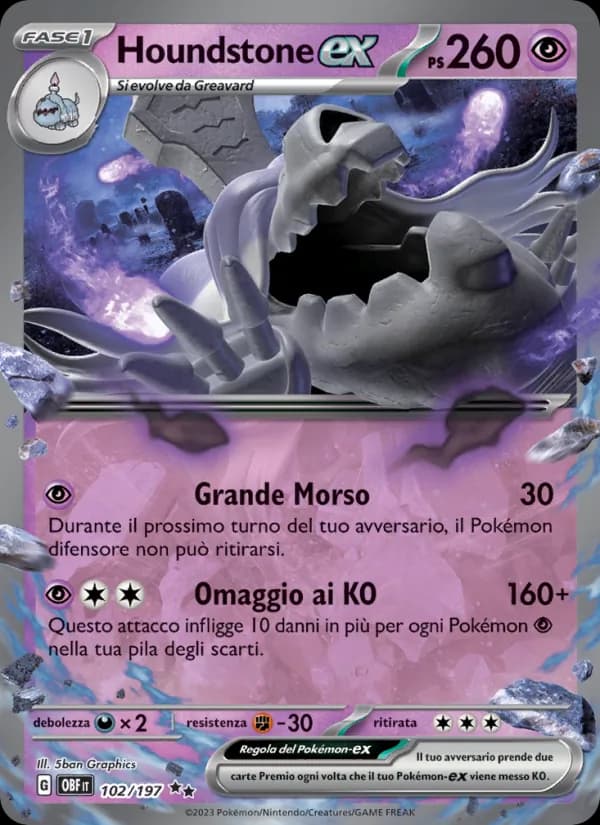 Houndstone-ex card in Italian