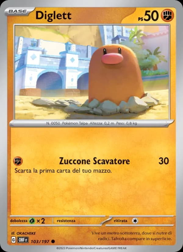 Diglett card in Italian