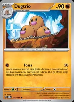 Dugtrio card in Italian