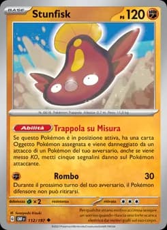 Stunfisk card in Italian
