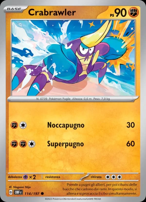 Crabrawler card in Italian