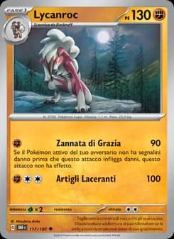 Lycanroc card in Italian