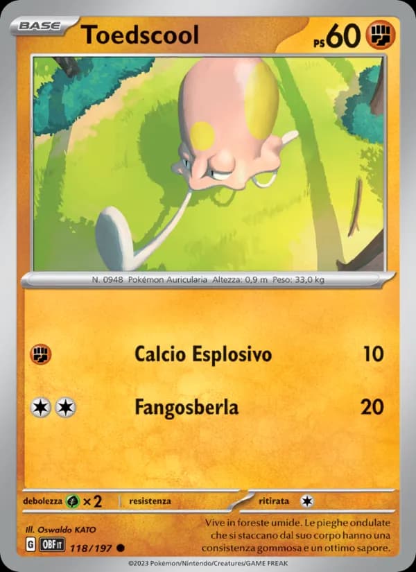 Toedscool card in Italian
