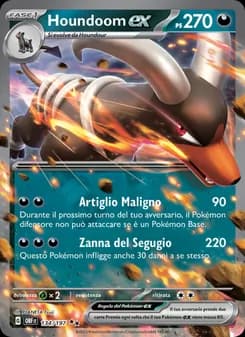 Houndoom-ex card in Italian