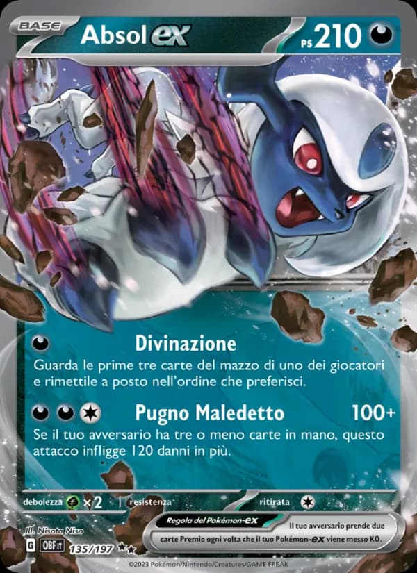 Absol-ex card in Italian