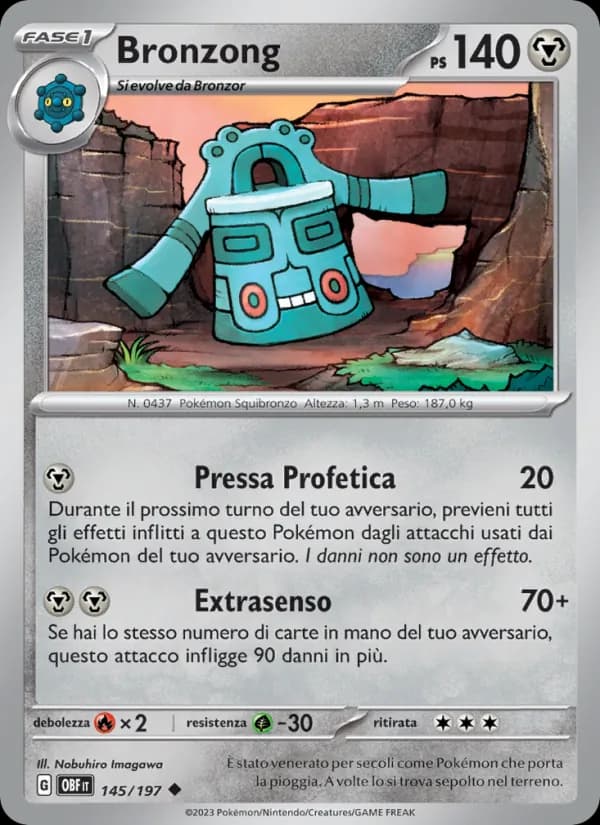 Bronzong card in Italian
