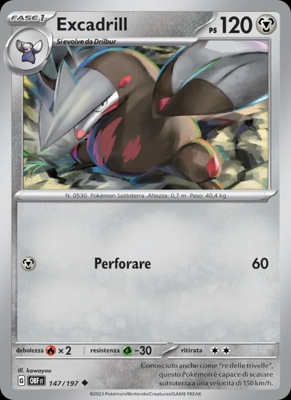 Excadrill card in Italian