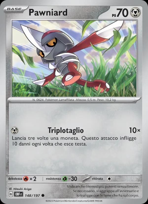 Pawniard card in Italian