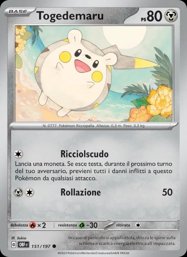 Togedemaru card in Italian
