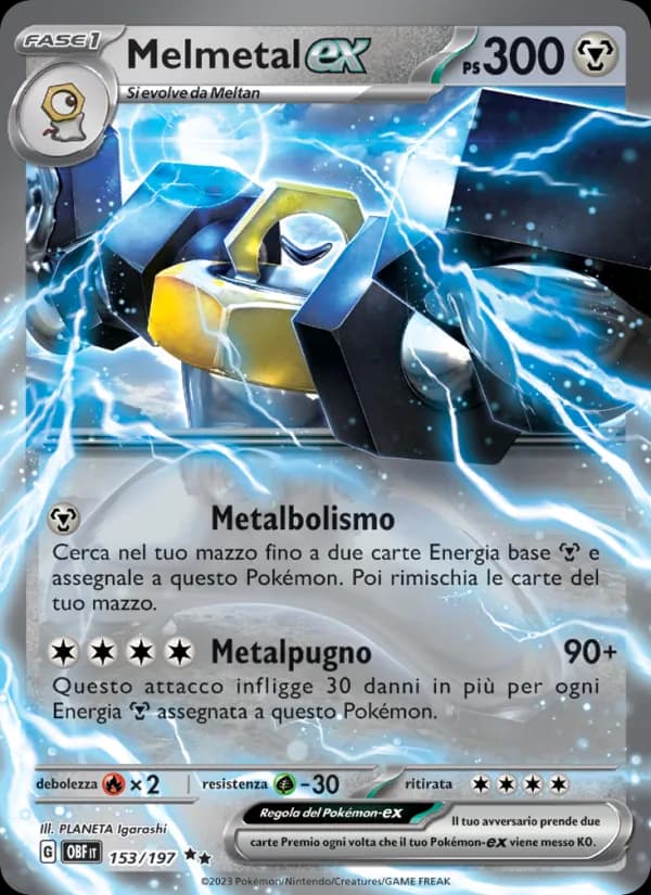 Melmetal-ex card in Italian