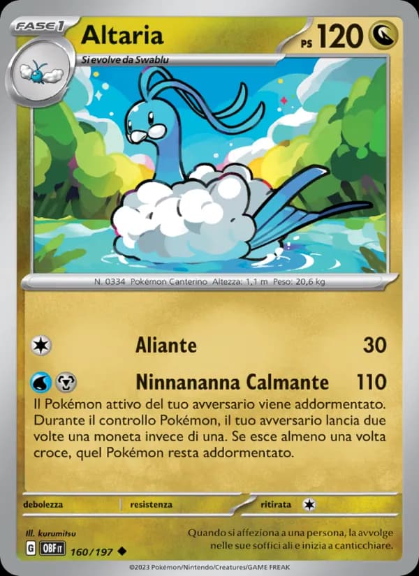 Altaria card in Italian