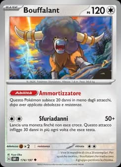 Bouffalant card in Italian
