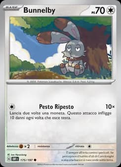 Bunnelby card in Italian