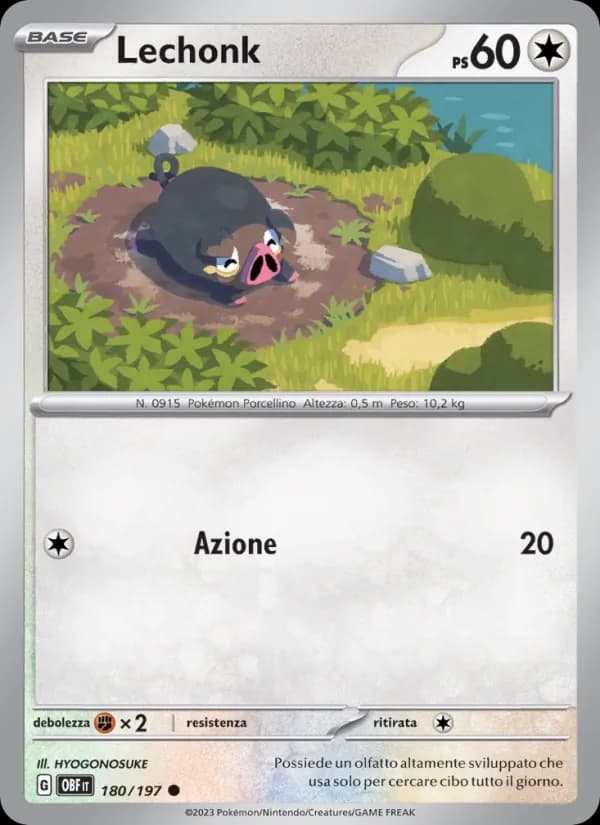 Lechonk card in Italian
