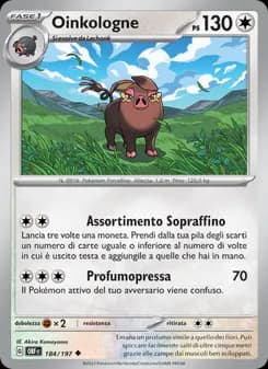 Oinkologne card in Italian