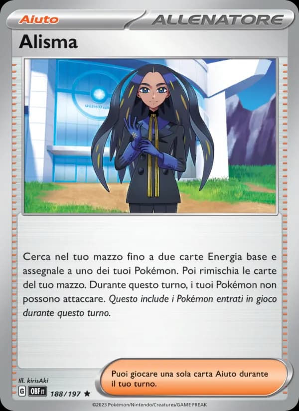 Alisma card in Italian