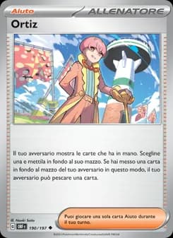 Ortiz card in Italian