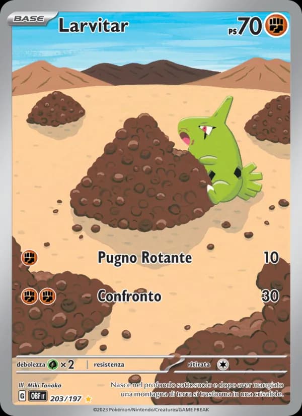 Larvitar card in Italian