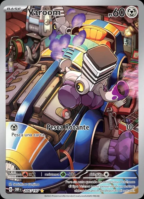 Varoom card in Italian