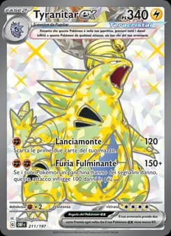 Tyranitar-ex card in Italian