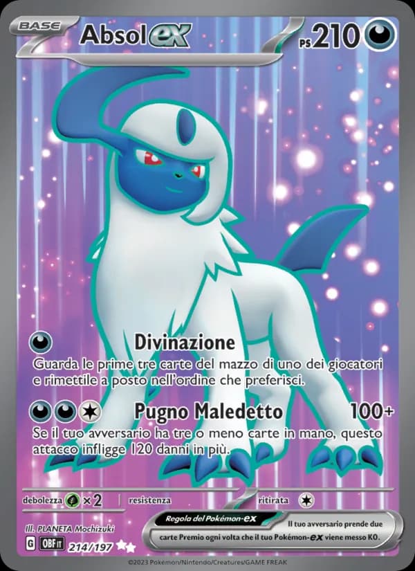 Absol-ex card in Italian