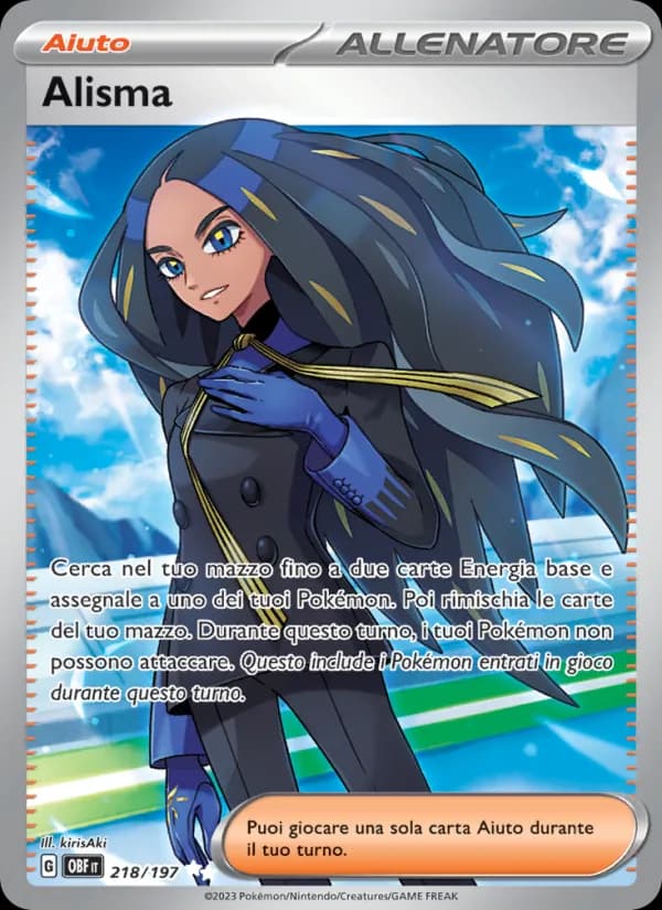 Alisma card in Italian