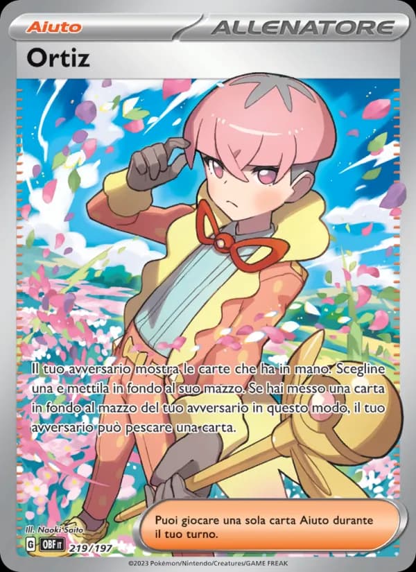 Ortiz card in Italian