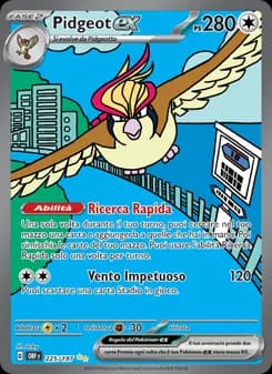 Pidgeot-ex card in Italian