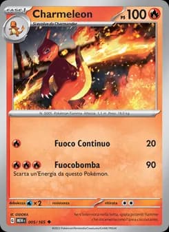 Charmeleon card in Italian