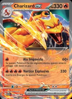 Charizard-ex card in Italian