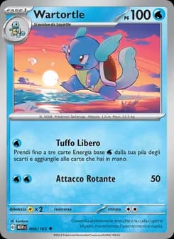 Wartortle card in Italian