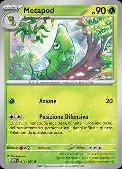 Metapod card in Italian