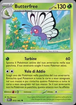 Butterfree card in Italian