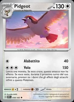 Pidgeot card in Italian
