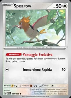 Spearow card in Italian