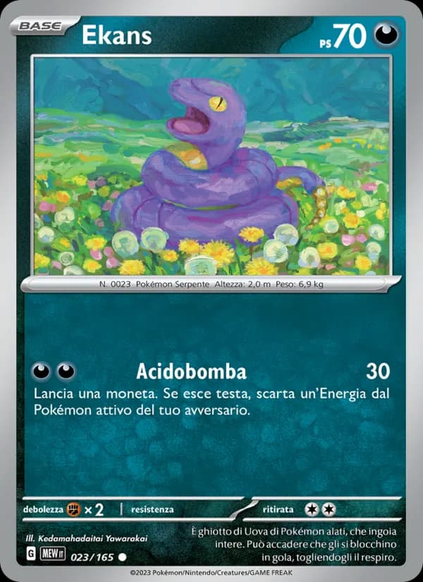 Ekans card in Italian