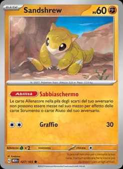 Sandshrew card in Italian