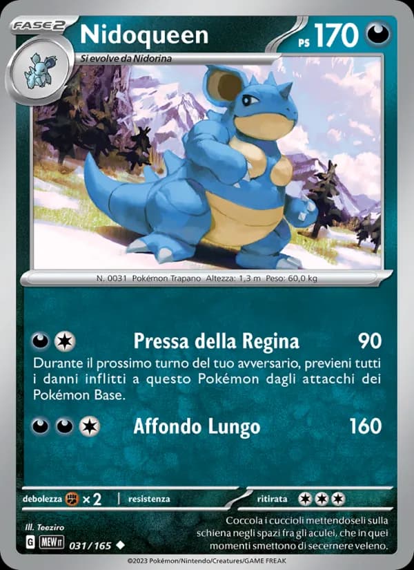Nidoqueen card in Italian