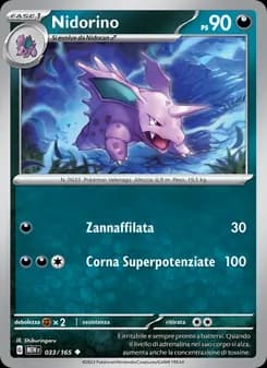 Nidorino card in Italian