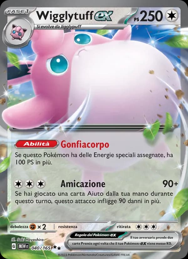 Wigglytuff-ex card in Italian