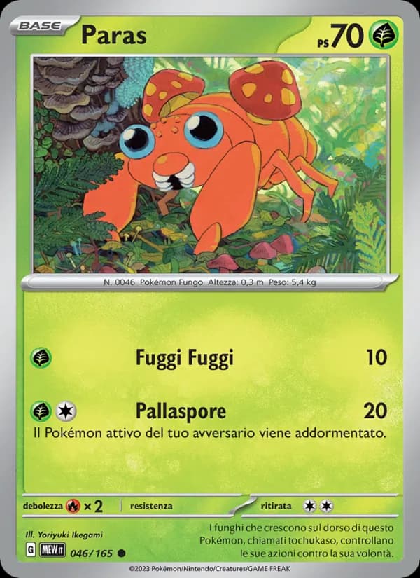 Paras card in Italian
